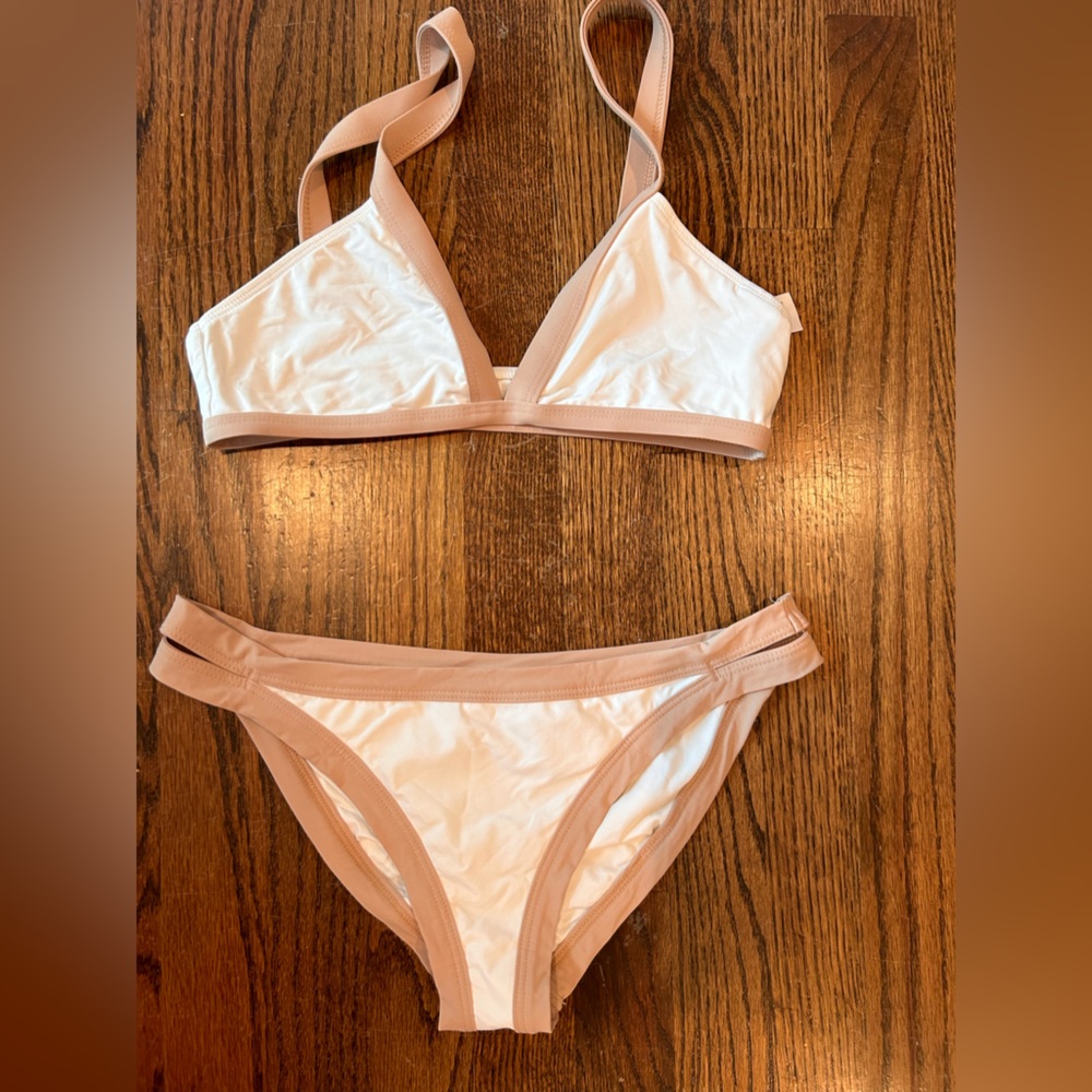 L*Space White and Tan Colorblock bikini (only worn once!)